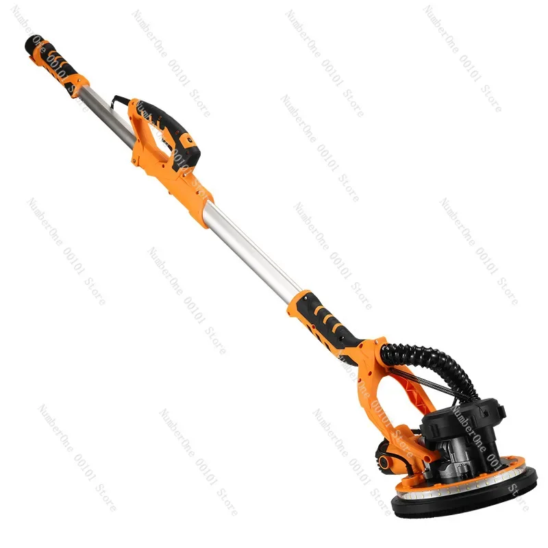 9-inch Electric Drywall Sander 225MM Wall Grinding Machine Putty Dustless Self -vacuum LED Long Rod Polishing Sand Paper Machine