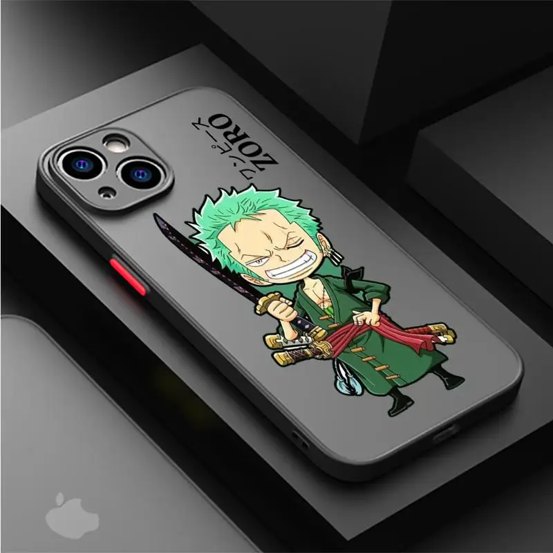 Anime One -Piece Case For Apple iPhone 14 13 15 11 12 Pro 7 XR X XS Max 8 Plus 6 6S SE 2022 14Pro Matte Phone Funda