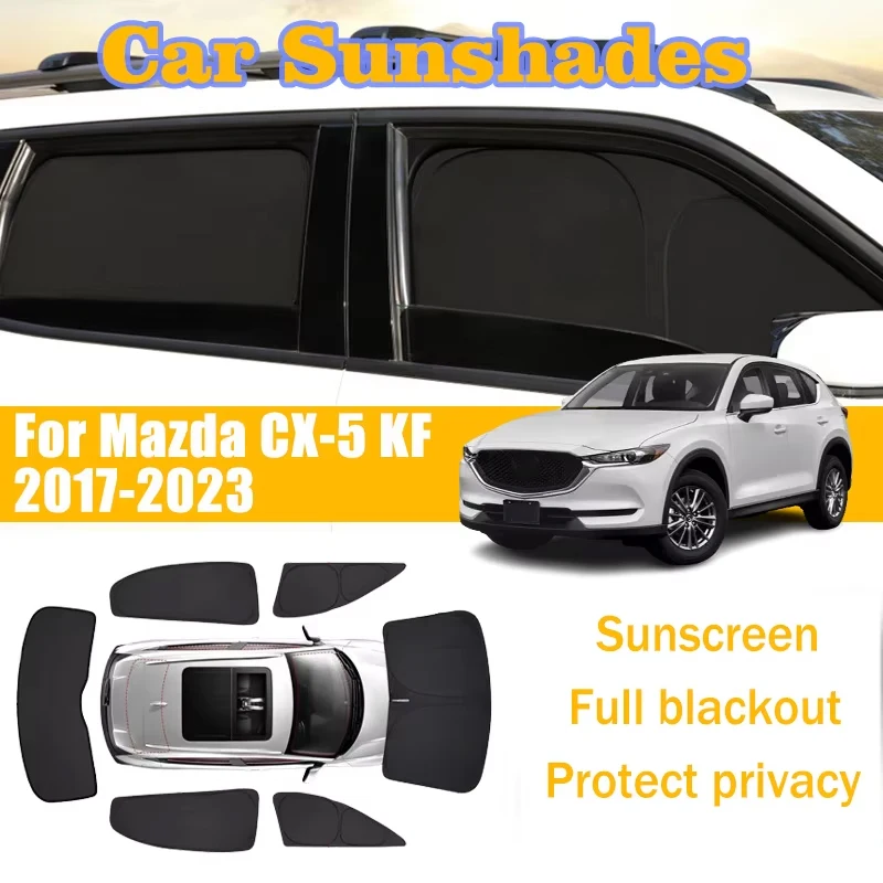 

Складные солнцезащитные шторки для окон автомобиля с защитой от ультрафиолета для Mazda CX-5 CX5 KF 2017-2023 2018 2019 2020 2021, аксессуары для защиты от солнца