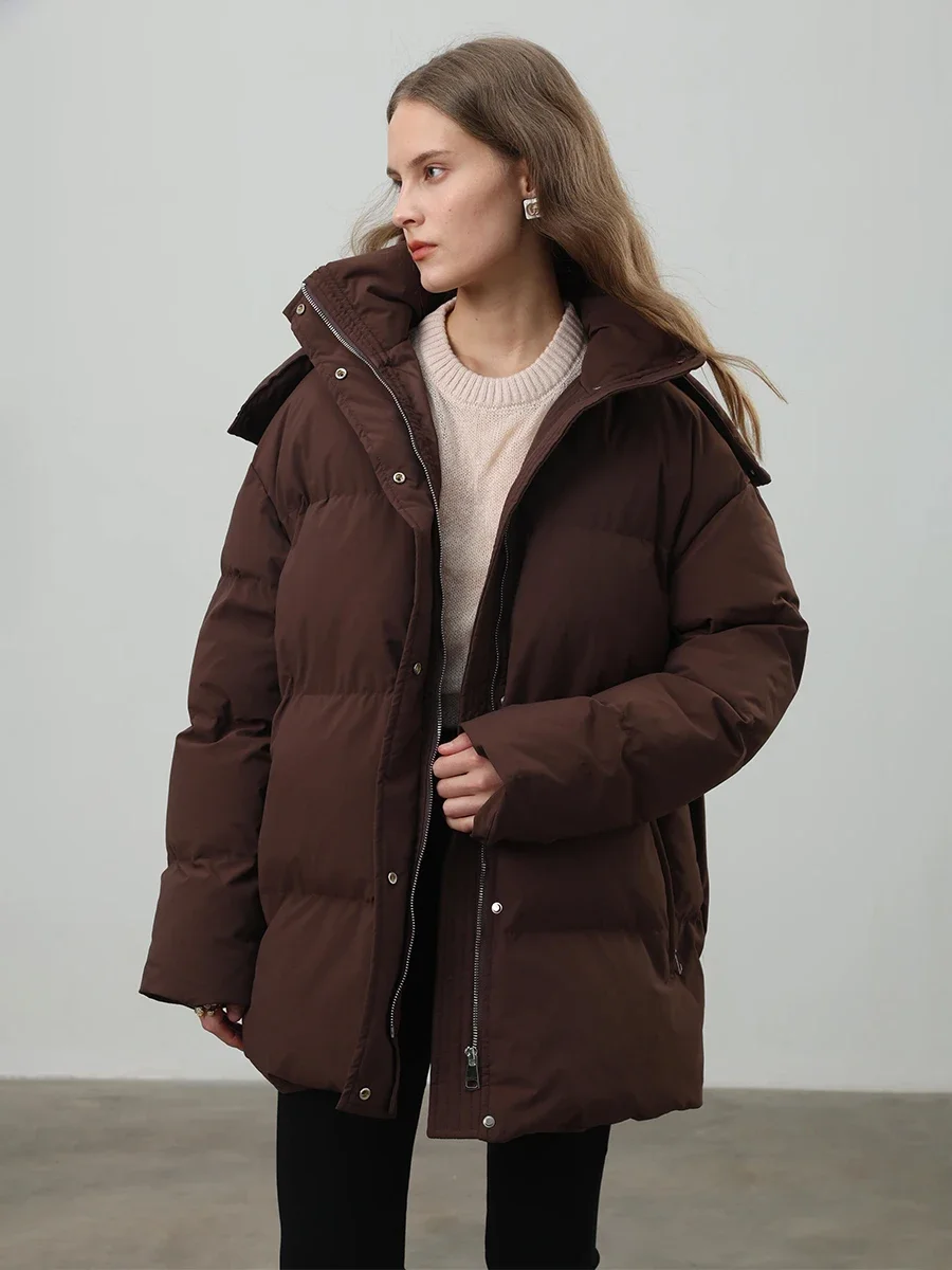 Frauen Winter Neue Kordelzug Slim Fit Baumwolle Jacke Mit Kapuze Zipper Baumwolle Robe Bequeme Warme Brot Jacke