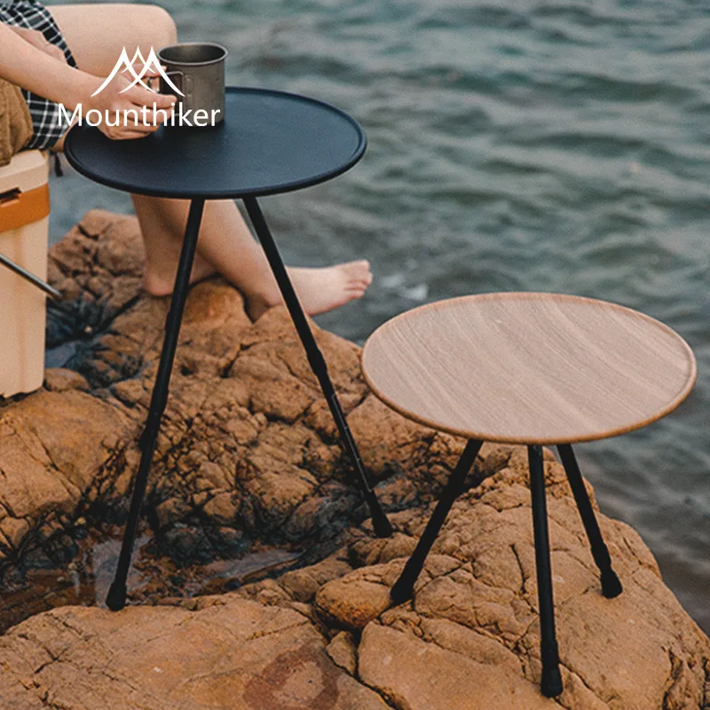 

Mounthiker Outdoor Three-Legs Dining Table Telescopic Folding Round Table Portable Aluminum Alloy Hiking Picnic Liftable Table