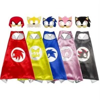 Anime Character Sonic  Cape Set for Children's Birthday Dress Up, Cloak and Cape Performance Costume, Children's Birthday Gift