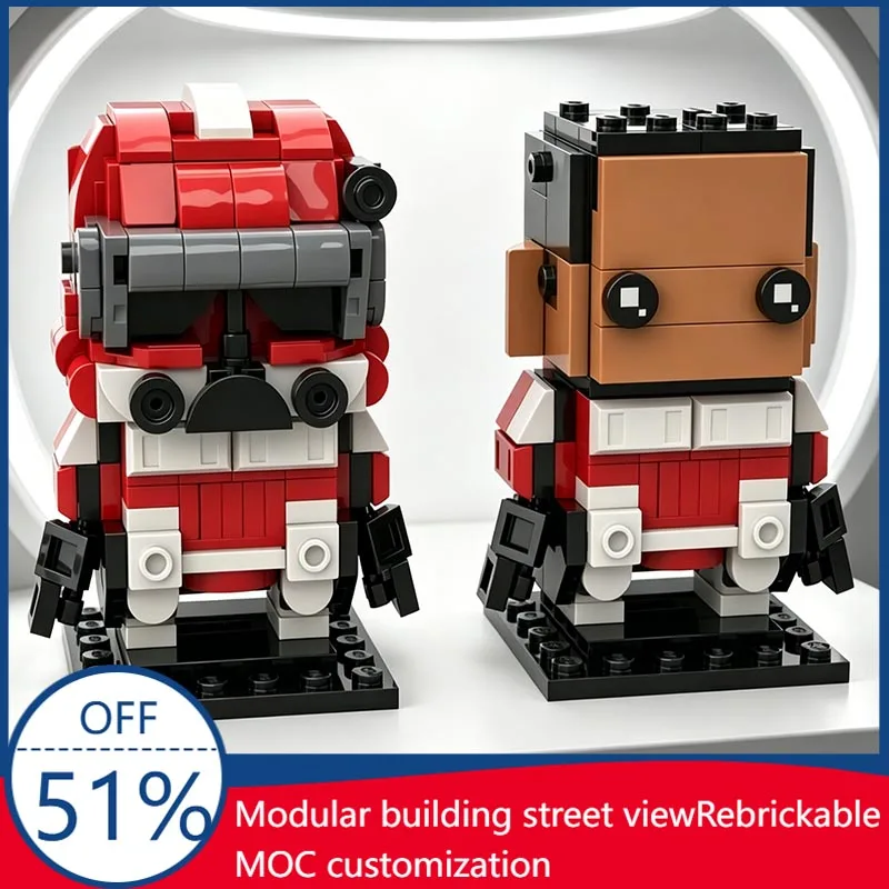 370ピース-フェーズ2-コマンダー・フォックス-キャラクター-スターバトル-mocモデル-カスタムブロック-diy組み立て-知育玩具-ファンコレクション-ギフト