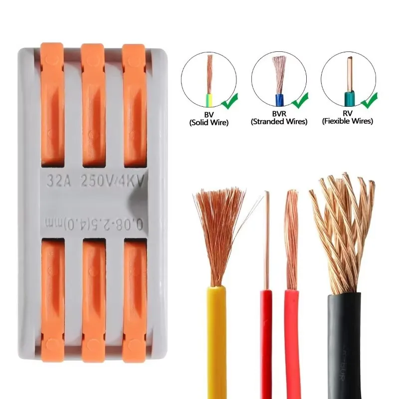 10pcs Quick Terminal Connector 212/213/214/215 Hard And Soft Wire Parallel Connector Connector Press The Wire Terminal PCT image 2