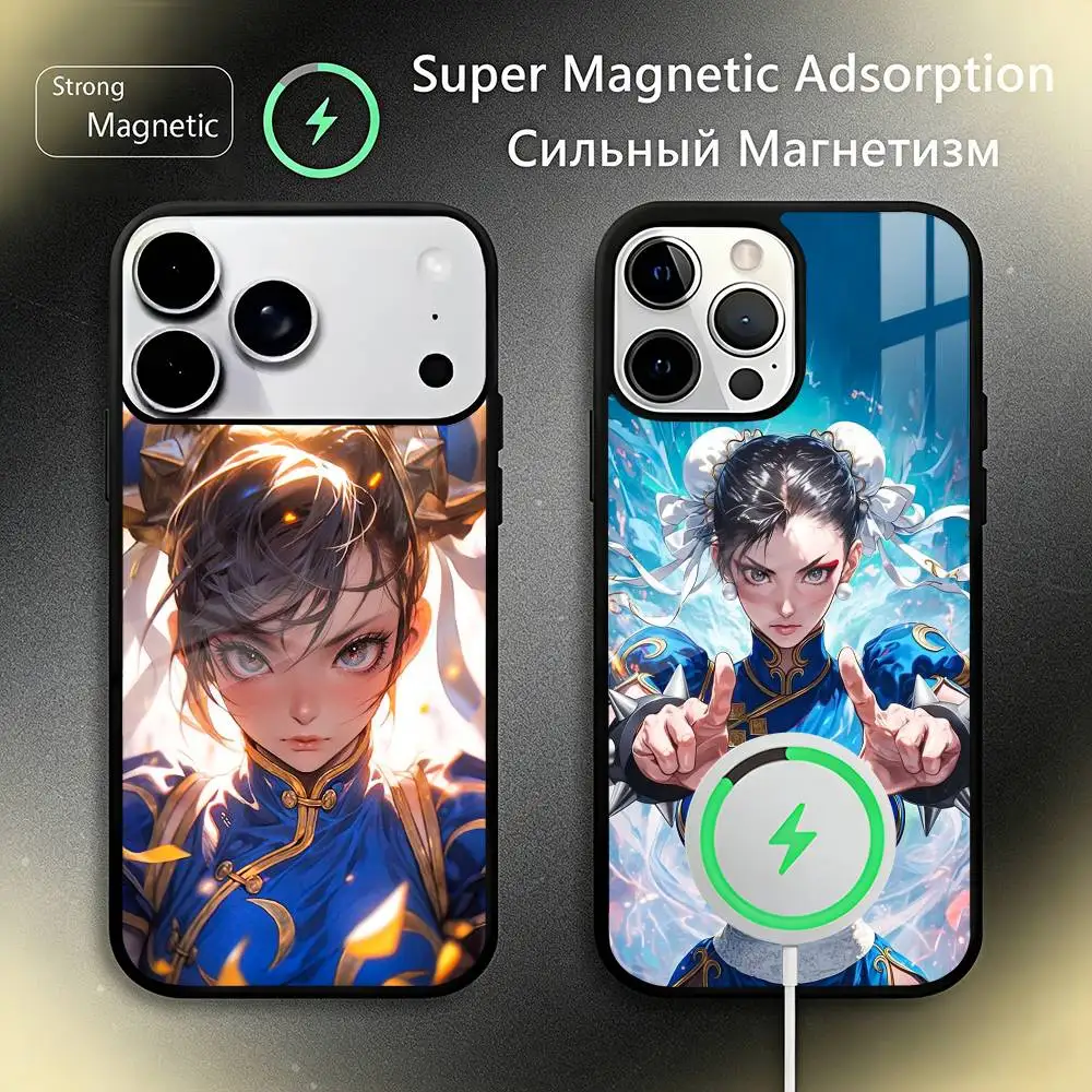 

S-Street Fighter ChunLi Chun Li Phone Case For IPhone17 16 15 14 13 12 11 Plus Pro Max Plus Wireless Charger Cover Funda