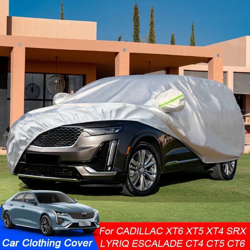 

Car Cover Rain Frost Snow Dust Waterproof Anti-UV Cover AccessoyFor CADILLAC CT4 CT5 CT6 ESCALADE K2X T1XL LYRIQ SRX XT4 XT5 XT6