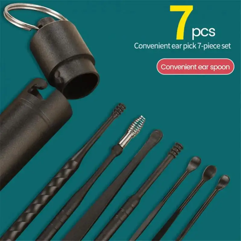 ชุดสแตนเลสหูหยิบเครื่องมือ EAR WAX Remover ทําความสะอาดหูทําความสะอาดช้อนป้องกันหู EAR Picker Earpick Sticks