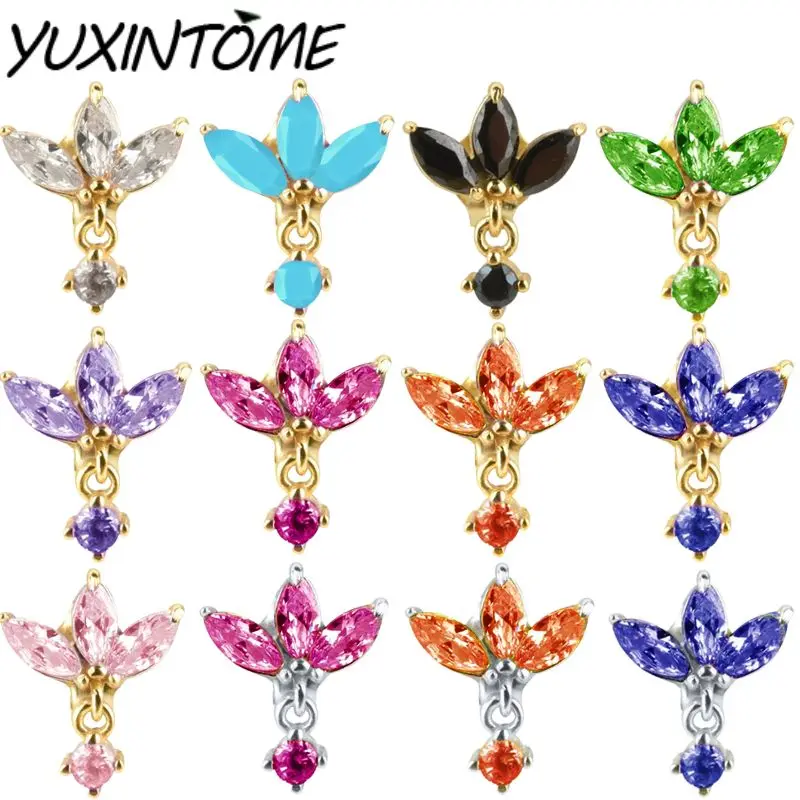 

925 Sterling Silver Needle Exquisite Compact Niche Design Three Horse Eye Colored Zircon Fashion Stud Earrings Jewelry Gifts