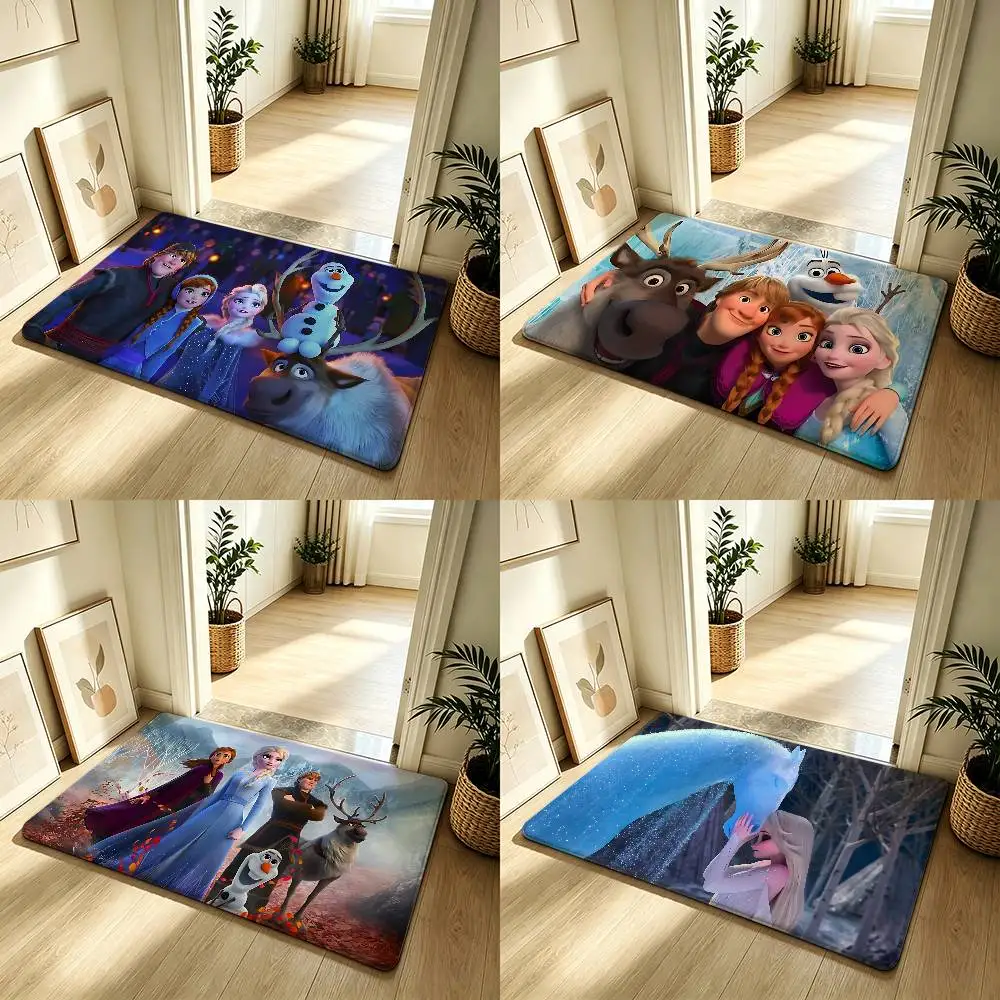 Classic ANime-F-fRozeNS Cute Carpet Bathroom Anti-slip Mat Door Mat Home Decoration Mat Entrance Door Mat Scratch-resistant Mat