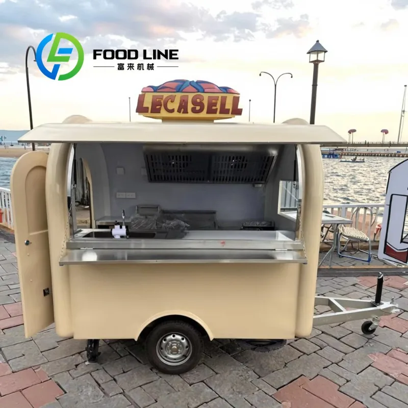 Remolques de Comida Personalizados, Hornos para Pizza, Barbacoa, Equipamiento de Cocina Completo, Camiones de Comida Móviles de Grado Comercial
