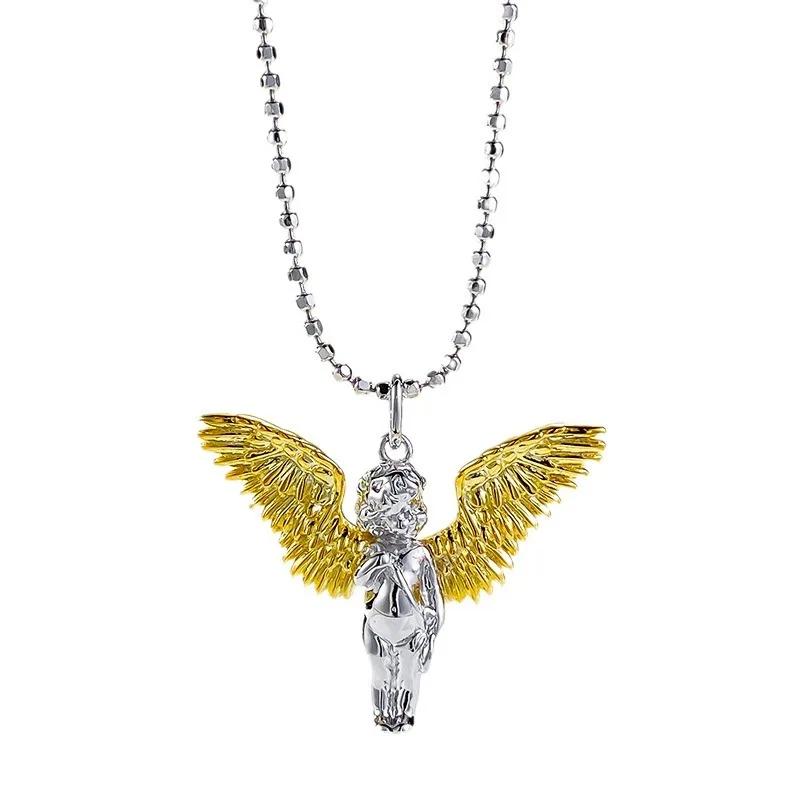 S925 Silver Necklace Angel Wings Guardian Personality Elegance Fashion Versatile Necklace Boutique Jewelry for Women