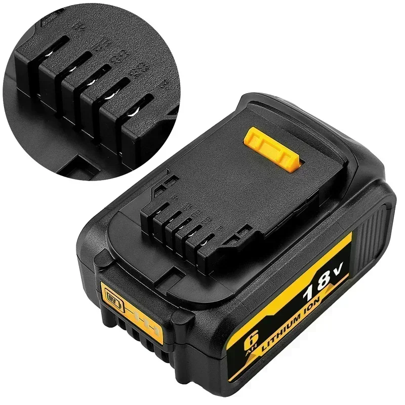 DCB200 baterai Lithium isi ulang 5.0Ah 6,0ah kompatibel dengan alat Dewalt 18V DCB180 DCB185 DCB184 DCB203 DCB206 20V 4.0Ah