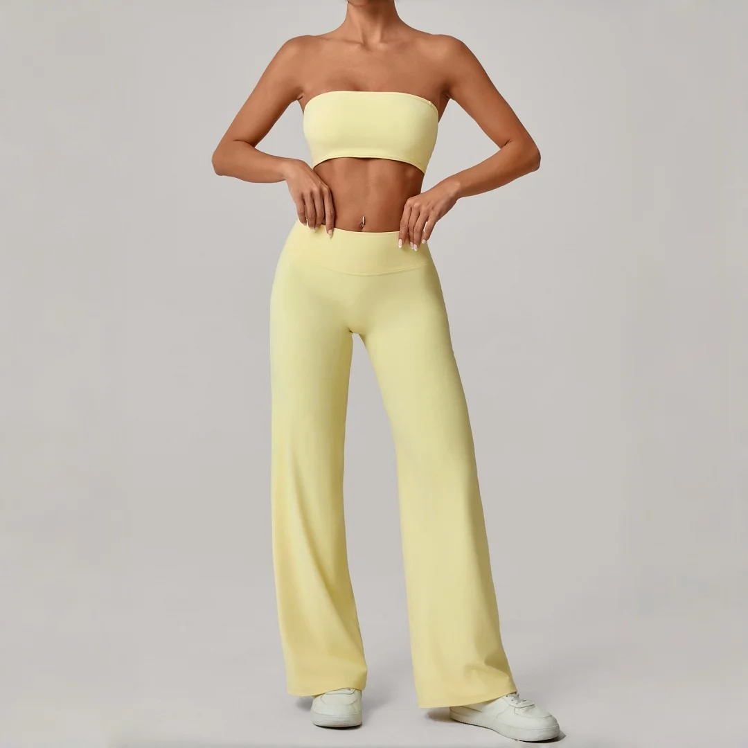 

Обтягивающий спортивный бюстгальтер и брюки телесного цвета, комплект с высокой талией и подтяжкой бедер, открытая спина, нагрудная обертка, комплекты для йоги, одежда для бега на открытом воздухе, спортивный костюм для йоги