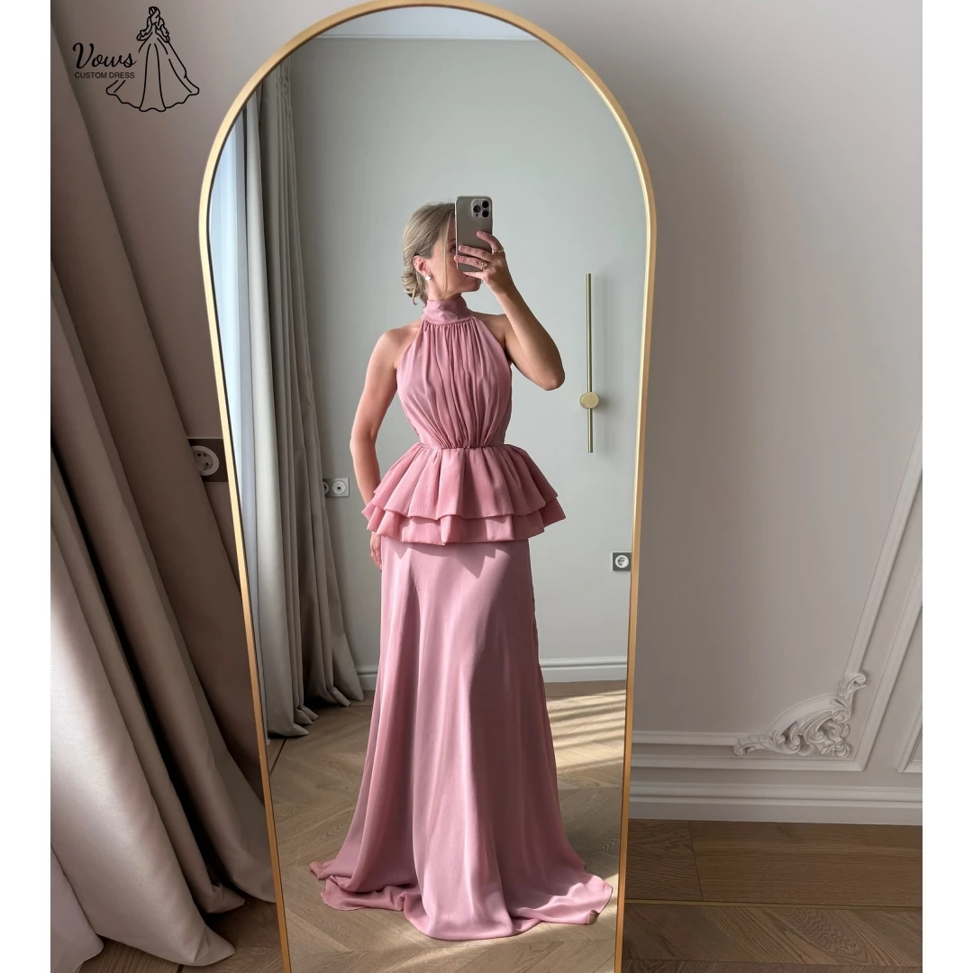 

Vows Line A Robes De Коктейльные платья Платья для выпускного вечера 2025 Роскошное женское элегантное вечернее платье с круглым воротником на заказ Robe Soiree