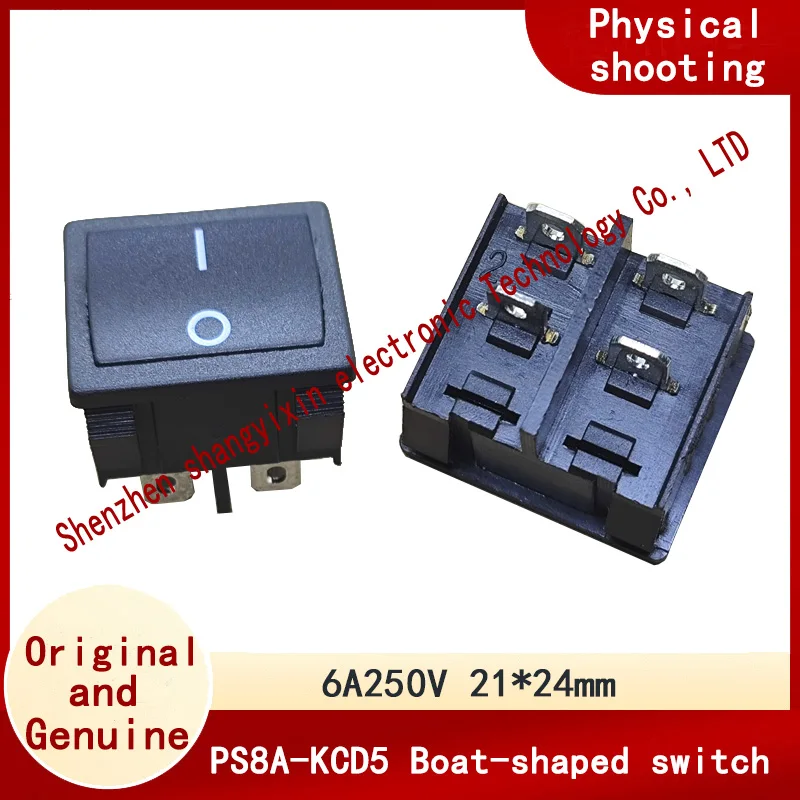 

PS8A лодочный переключатель 24*21 мм 4-контактный 2-позиционный подъемный пластинчатый переключатель питания 6A250V KCD5
