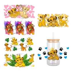Disney Cartoon Lion King Pattern UV DTF Transfer Sticker Waterproof Transfers Decals For 16oz Glass Cup Wrap Stickers