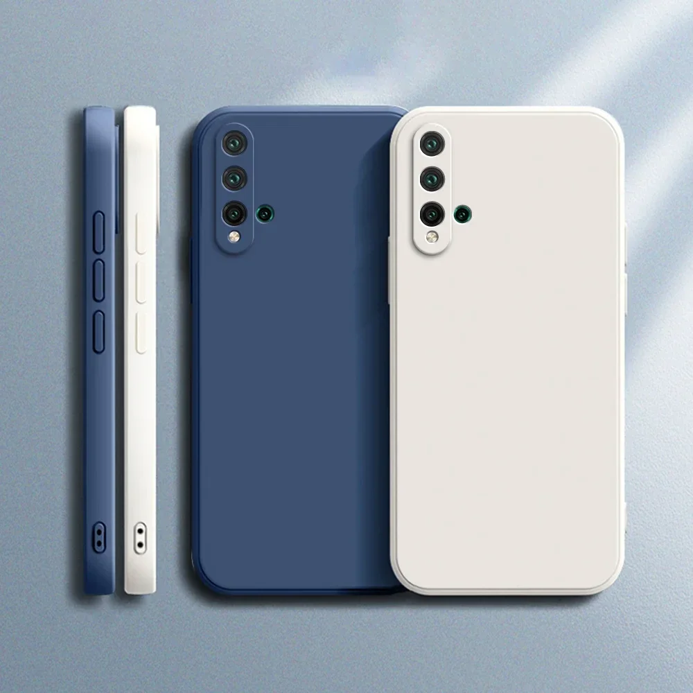 Funda de teléfono Original para Huawei Nova 5, 5i Pro, 5Z, 5T, 5E, cuadrada, de silicona líquida, Nova5, 5, iPro, suave, de lujo, a prueba de golpes