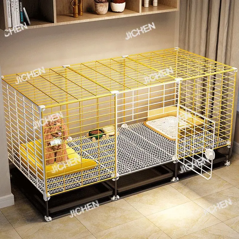 

JC dog cage small dog with toilet separation indoor one room one living room one bathroom kennel dog villa teddy bear