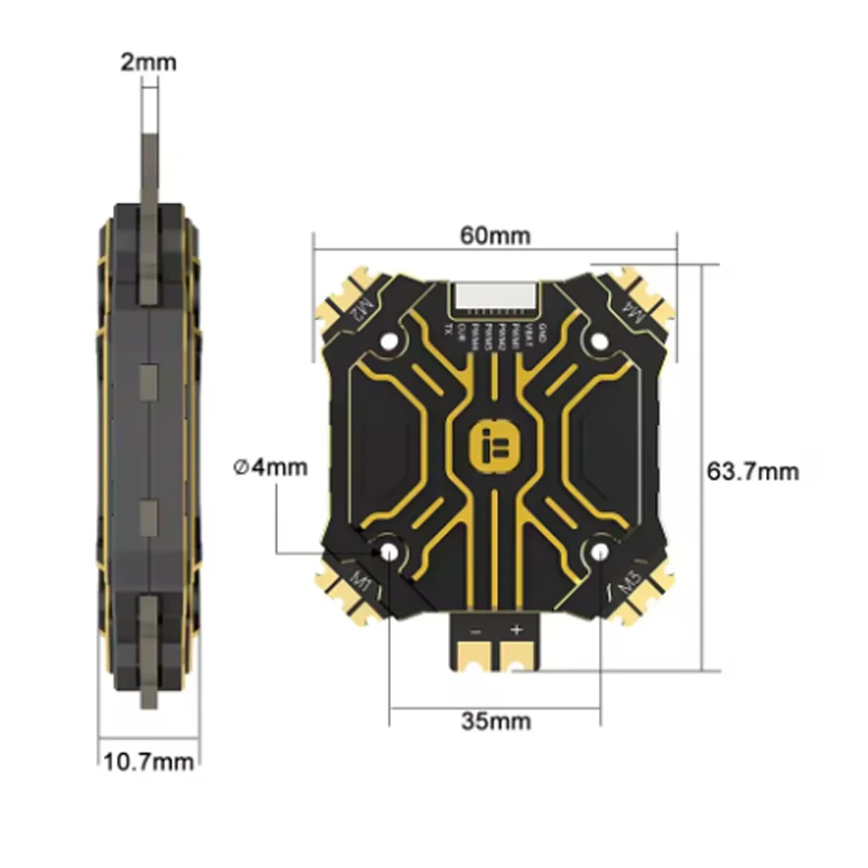 IFlight FPV 부품용 BLITZ H7 Pro 콤보 세트, BLITZ E80 Pro 4-in-1 ESC (CNC 알루미늄 커버 포함 또는 CNC 알루미늄 커버 미포함)