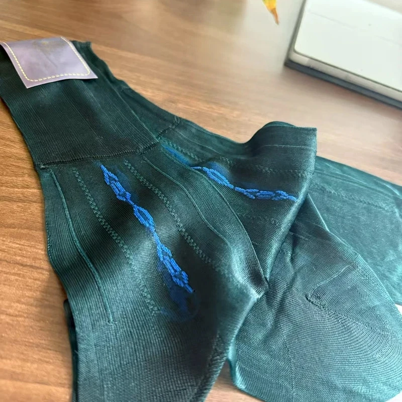 Sommer Herren Seidensocken, Transparente Formelle Anzugsocken, Ultradünne Atmungsaktive Weiche Business-Socken für Hochzeit, Büro und Party