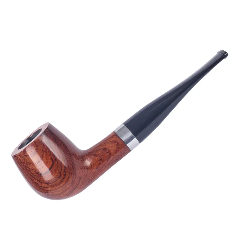 Solid Pear wood Smoking pipe straight filter tobacco Pipe smoke portable Pipes Men