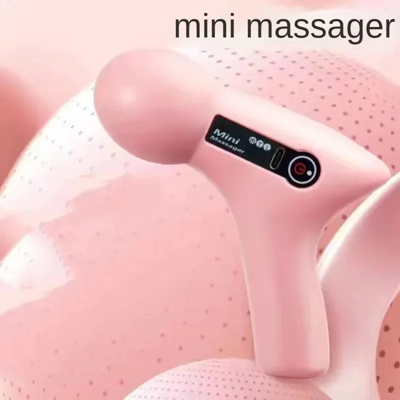 Mini Massage Massage LCD Screen 6 Heads Gun Muscle Massager Portable Electric Fascia Gun for Neck Foot Body Fascia Gun