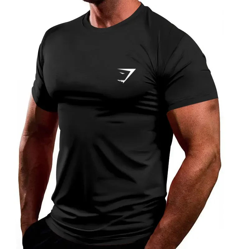 الرجال اللياقة البدنية تي شيرت رياضي سريعة الجافة مطاطا قصيرة الأكمام طاقم الرقبة الصيف وصول جديد عبر الحدود TK العضلات شقيق التدريب