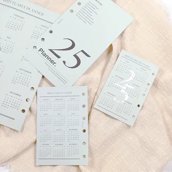 Fromthenon 2025 Calendar Card A5 A6 A7 A8 M5 Loose-leaf Notebook Planner Journal Calendar Loose-leaf Bindings Accessories