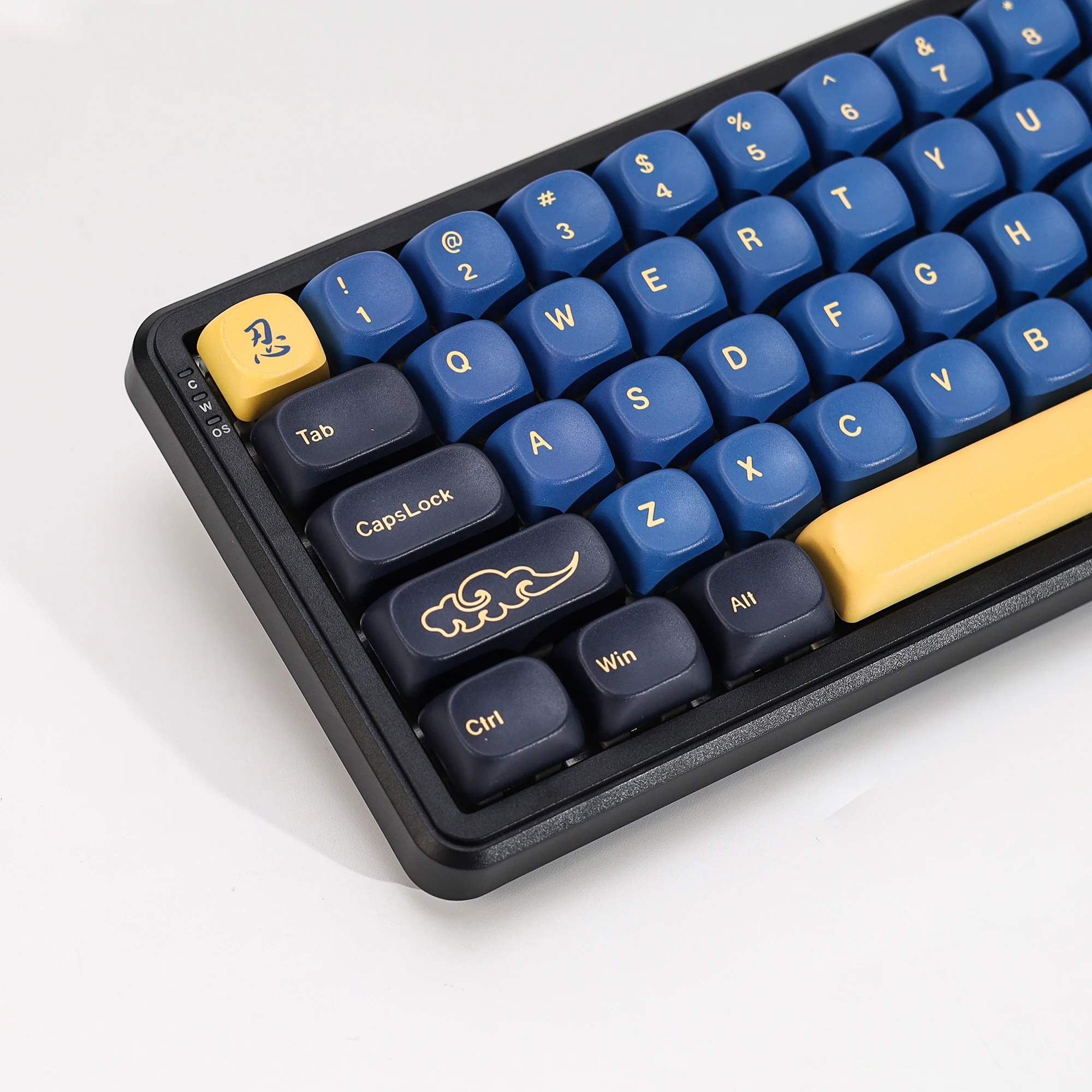KBDiy GMK Blue Samurai Tastenkappen Retro KOA MOA PBT Keycaps ISO Custom für 75% 60% Magnetische Gaming Mechanische Tastatur KIT Tastenkappen – Detail 21