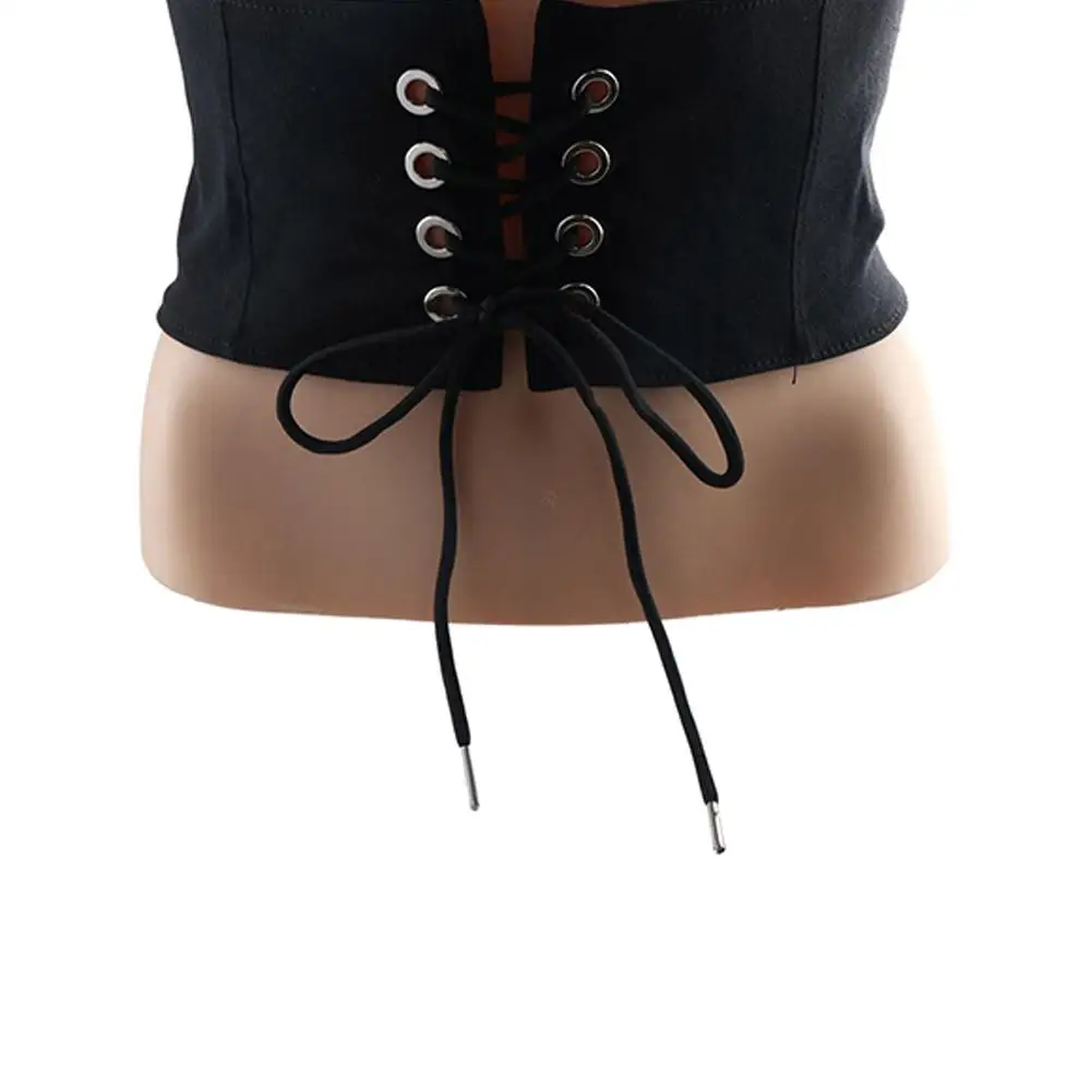 Black Corset Skirt Decorations Slimming Body Dress Bandage Knotted Bow Female Waistbands Cummerbunds Wide Waist Belt Adjustable