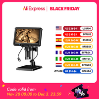 MUSTOOL MK7 Digital Microscope 7 Inch IPS Screen 50X-1000X Magnification 8 LED Lights Adjustable USB Connection Photo Record