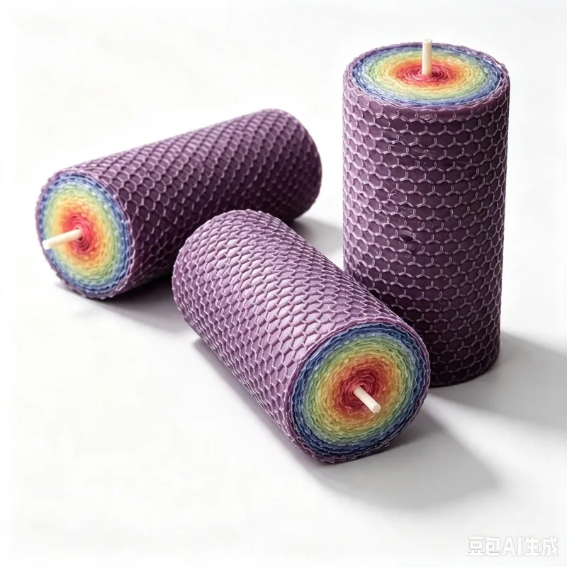 3pcs rainbow beeswax candles, rainbow layers, holiday gift, home decor, Christmas party decoration