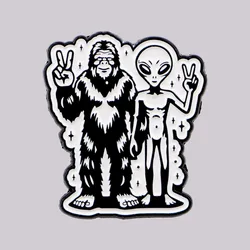 Alien Peace Enamel Pin Cartoon Monster Brooch Pines Lapel Pins Badge on Backpack Clothing Accessories Funny Jewelry Friends Gift
