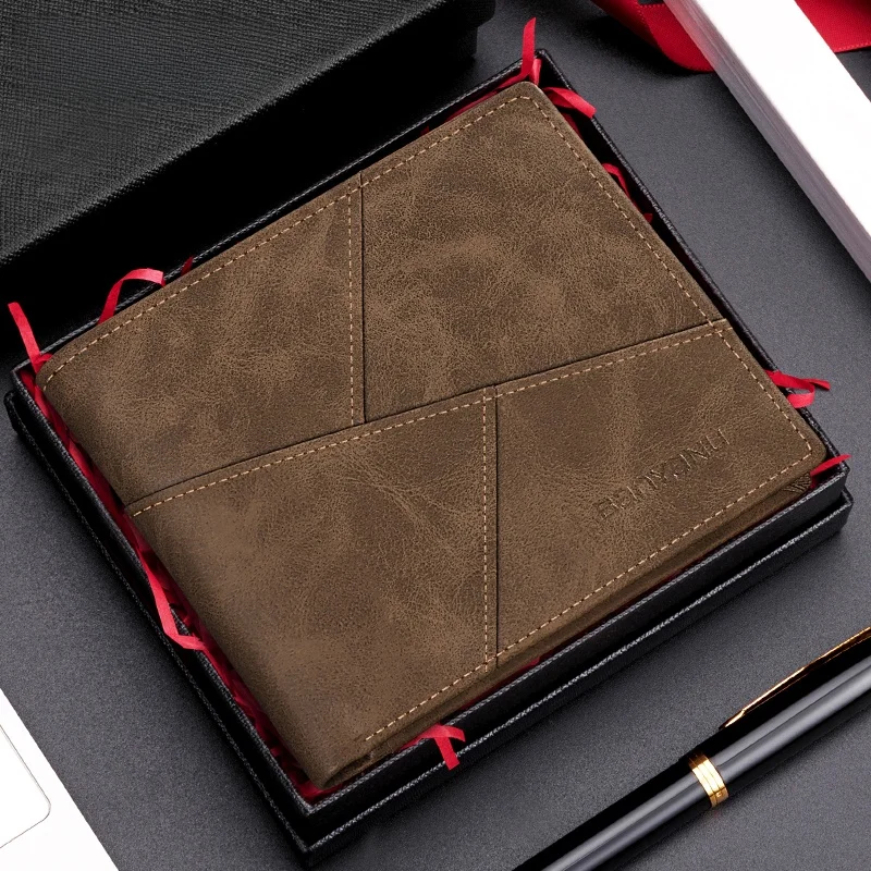 retro-top-layer-cowhide-short-wallet-men's-ladies-genuine-leather-money-clip-card-holder-youth-fashion-crossbody-purse