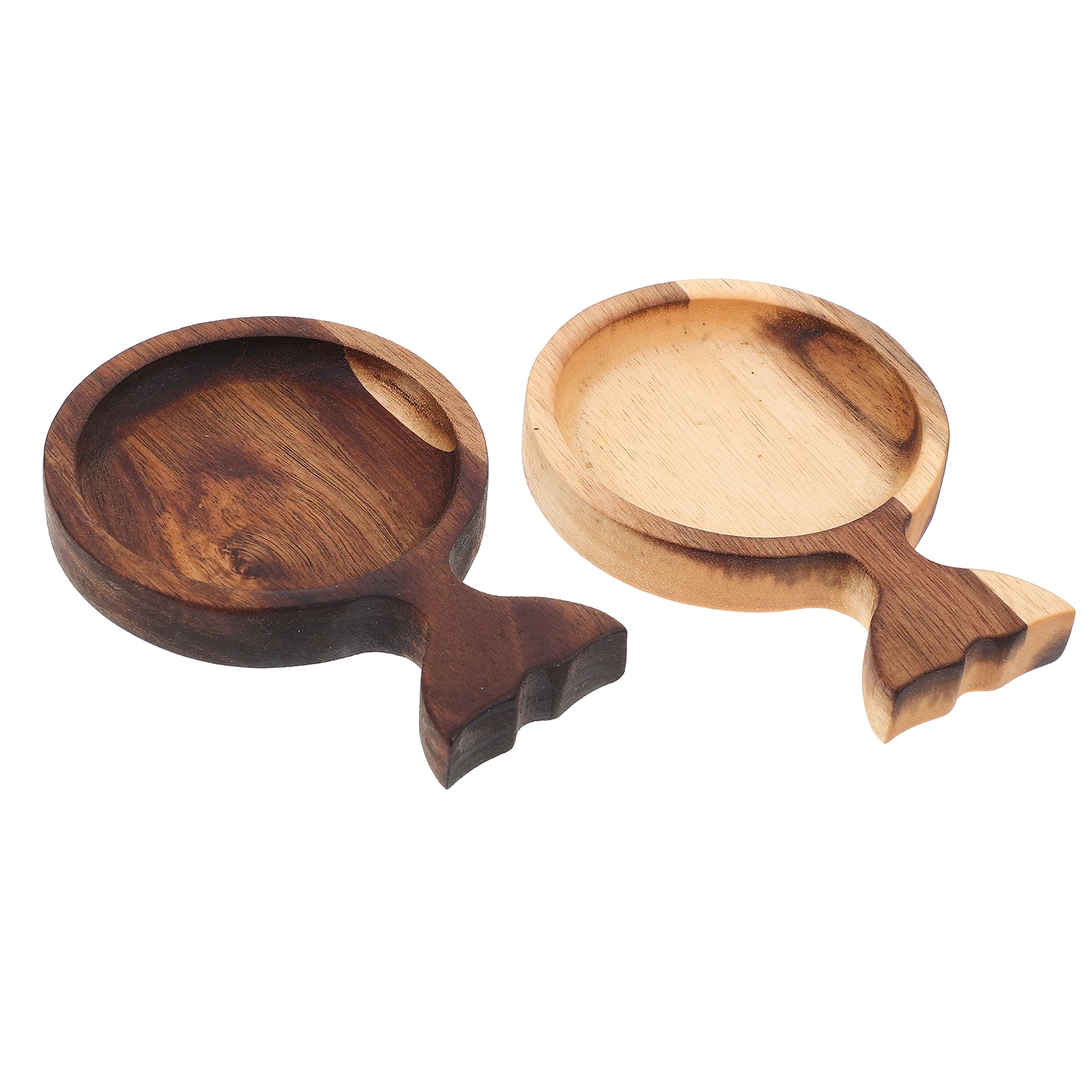 

2Pcs Vintage Wood Seasoning Bowl Ideal for Food Sauce Dessert Serving Appetizer Dish Dipping Condiment Plate Home Kitchen