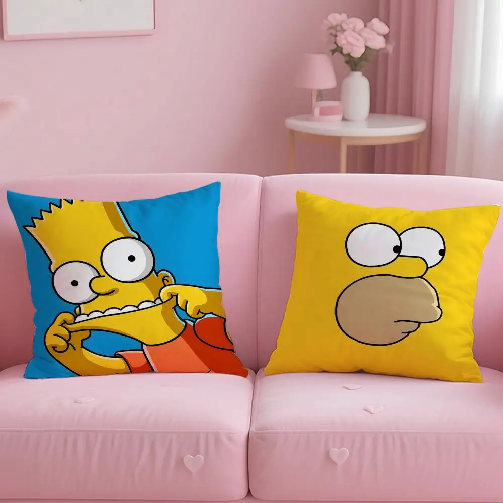 TTThe SSSimpsonsS Cushion Cover Comfortable Reversible Pillow Cover Ideal for Car Sofa Bedroom & Beyond