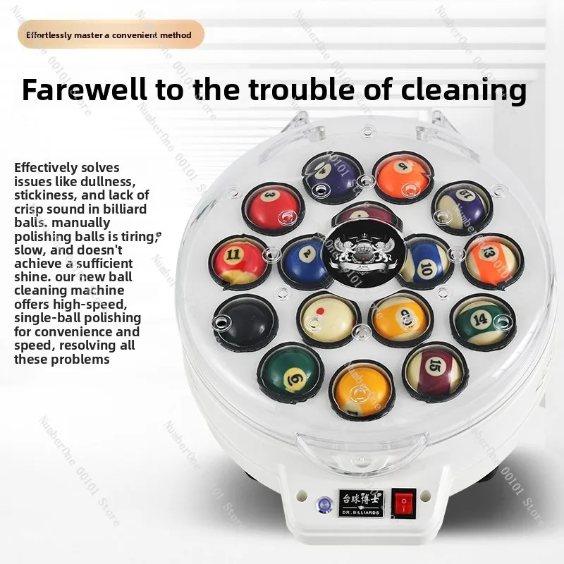 Automatic Billiard Ball Washer, Professional Snooker Pool Ball Cleaner for 16/22 Balls