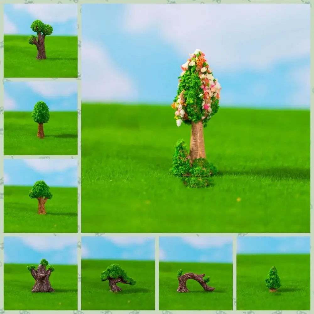 Decorative Artificial Mini Pine Tree Multiple Style Lifelike Fairy Moss Micro Landscape Simulation Resin