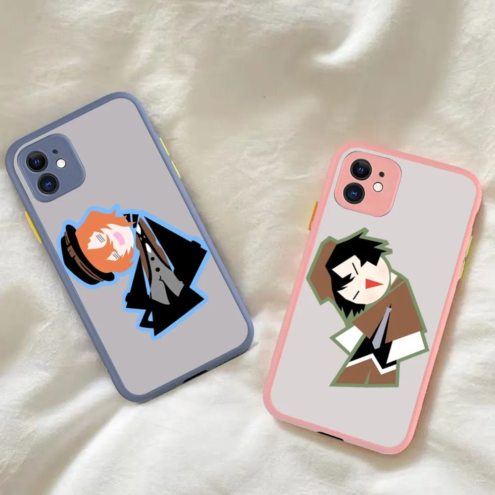 

Anime Bungou Stray Dogs Phone Case for iPhone 14 11 12 13 Mini Pro Max 8 7 Plus X XR XS MAX Translucent Matte Cover