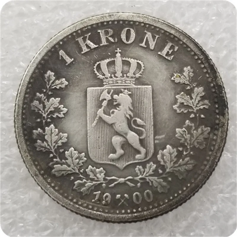 NORWAY 1 KRONE COINS Norway Gold Silver Coins Home Decoration Craft Magic Coin Desktop Ornament Collectibles Coin