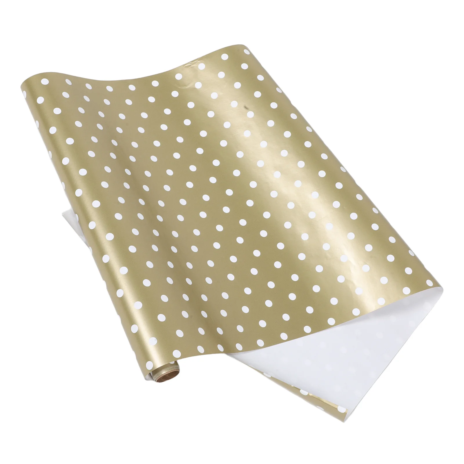 2 Rolls Gift Wrapping Paper Reversible Dots Design For Birthday Wedding Party Holiday Mother’S Day Valentine’S Packaging