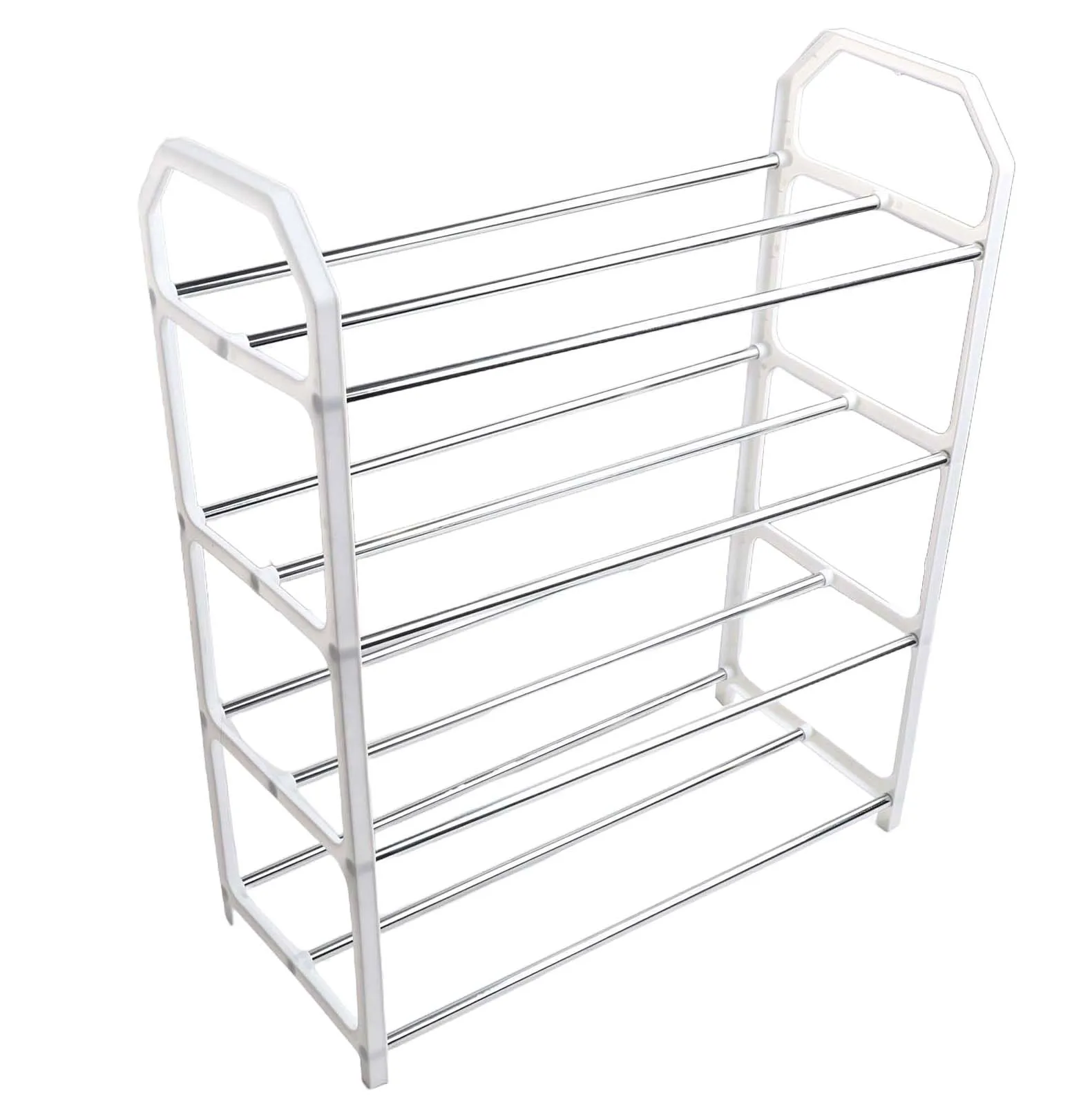 Metal Shoe Rack Simple Shoe Shelf Footwear Organizer Stand Holder Space-saving 4-layer Shoe Rack Shoe Shelf For Living Room