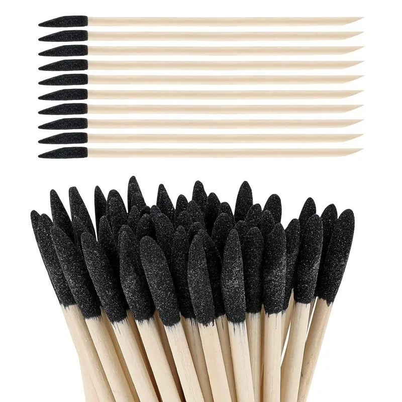 10pc Dual-Purpose Sanding Sticks - Precision Frosted Tips & Flat Head - Ideal for Crafts & Model Making