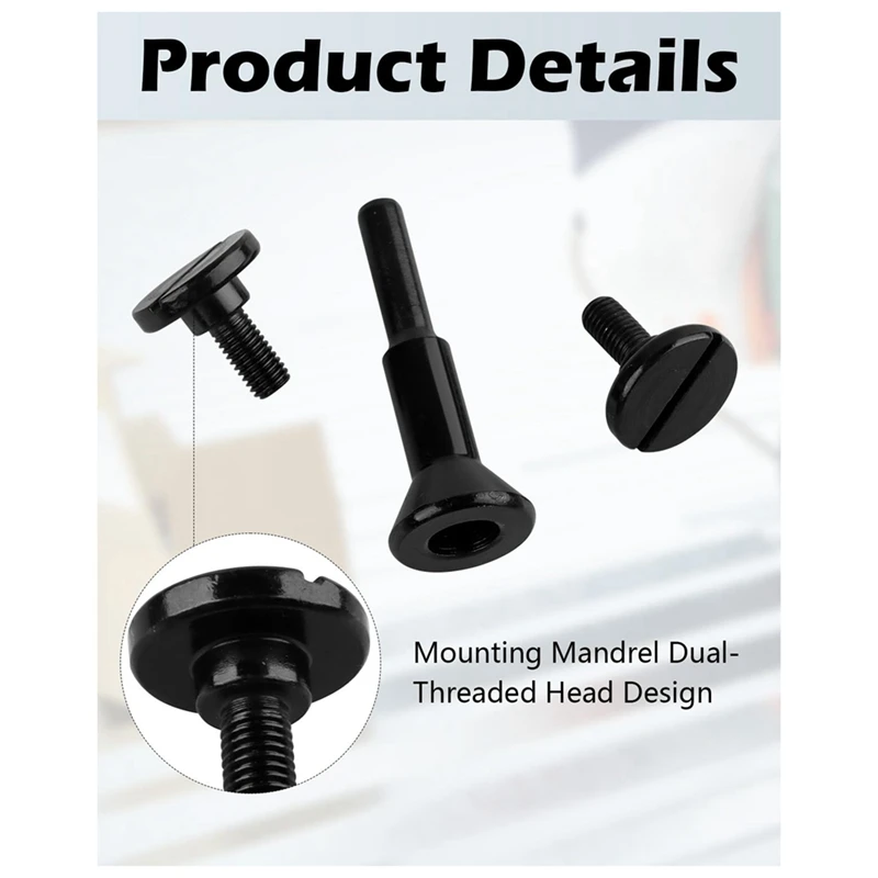ABRW Mounting Mandrel 2 Pack 3/8In & 1/4In Arbor Hole Cut-Off Wheel Drill Bit for Die for Grinder Accessories