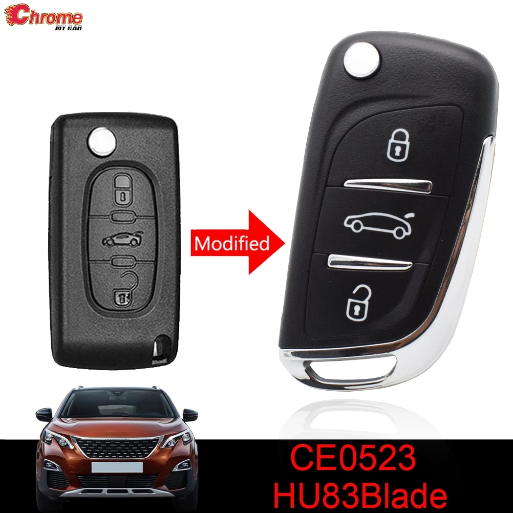 

3-кнопочный автомобильный пульт дистанционного управления, чехол для Citroen CCrosser C2 C3 C4 Aircross Dispatch C8 Peugeot 207 307 308 407 3008 807