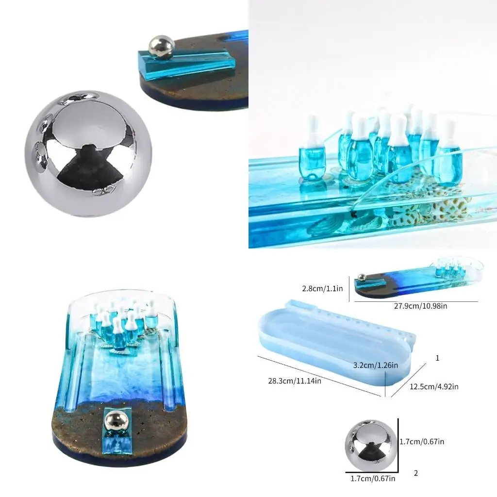 

P9FE Интерактивный мини -боулинг Силиконовый плесень Fun Fun Boowling Ball Silicone Maper