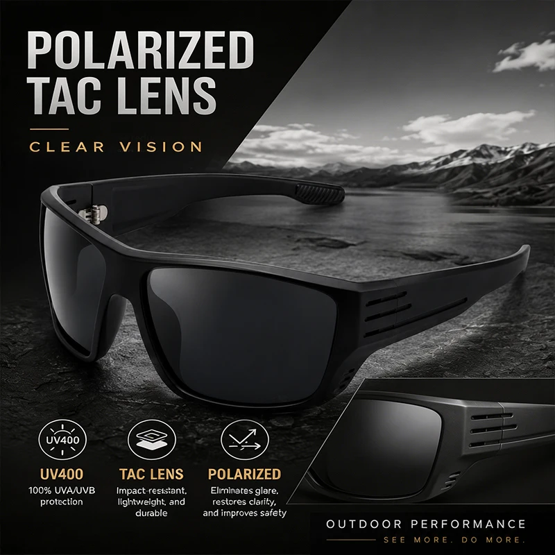 Sports Fishing Polarized Sunglasses Classic Driving Shades UV Protection for Men Women Outdoor Running Cycling with packaging