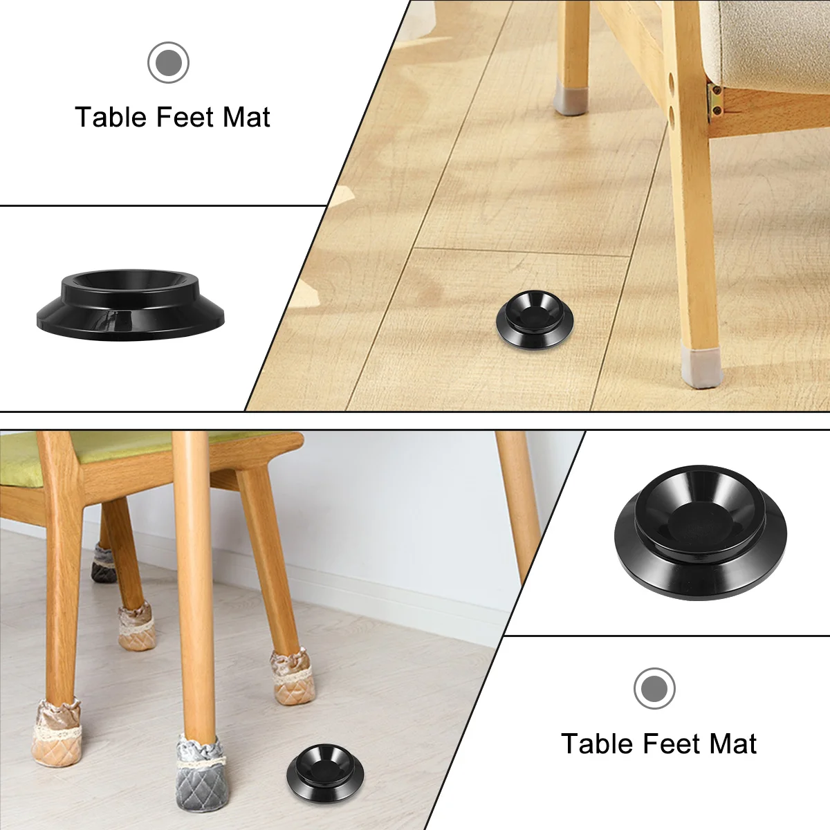 8 قطعة المضادة للانزلاق كرسي البيانو منصات القدم 1.6 بوصة يناسب جميع أرجل طاولة الكرسي حماية الأرضيات خدش الحد من الضوضاء الأثاث الساق