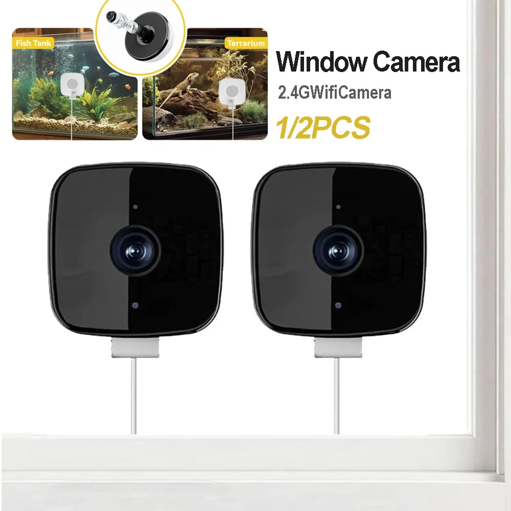1/2PCS Mini WiFi Camera Indoor Home Security IP Cam Two-Way Audio Human Detection Night Vision CCTV Surveillance Camera