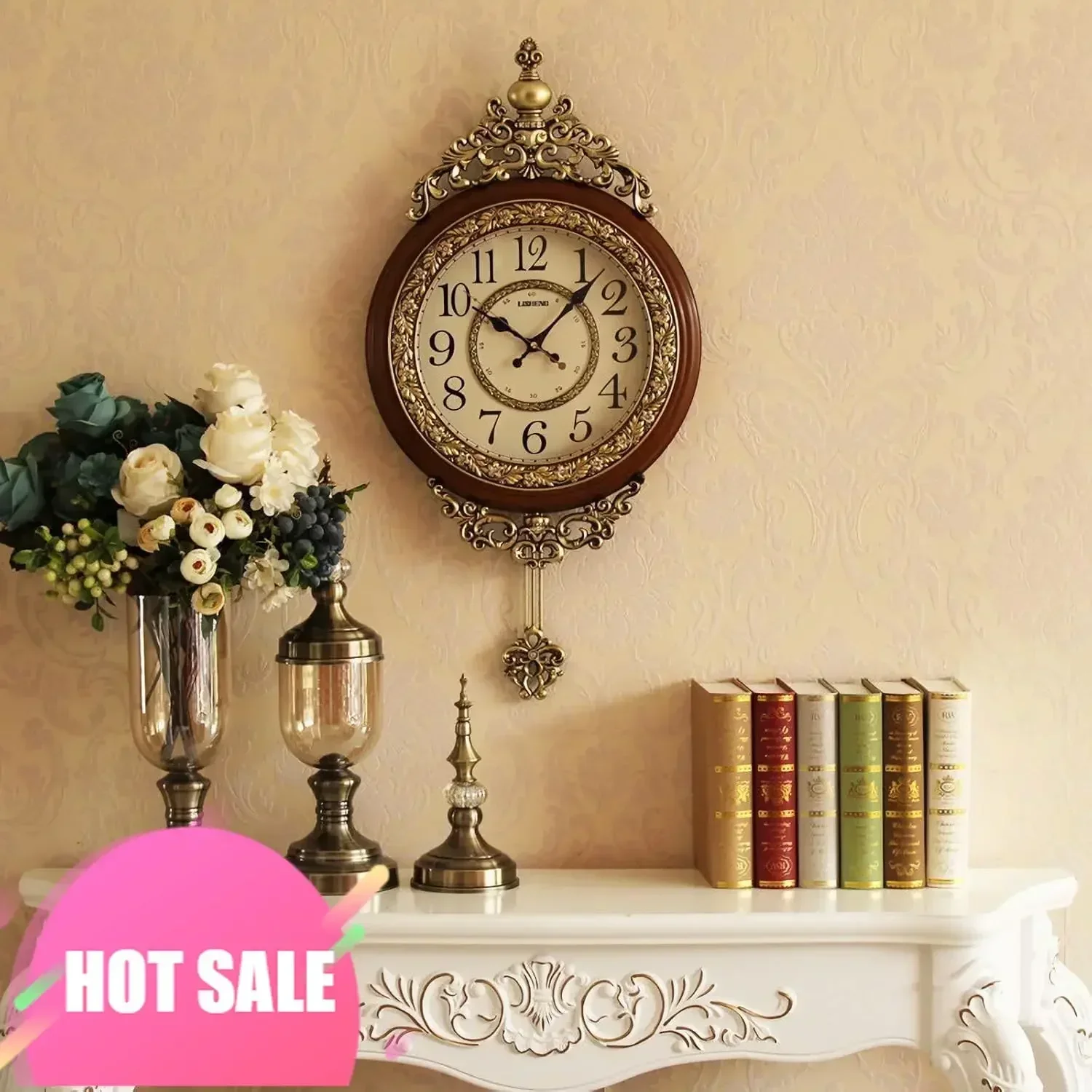 Hot salesExclusive Offer Elegant, Traditional, Decorative, Hand Painted Modern Grandfather Wall Clock Fancy Ethnic Luxury Handma
